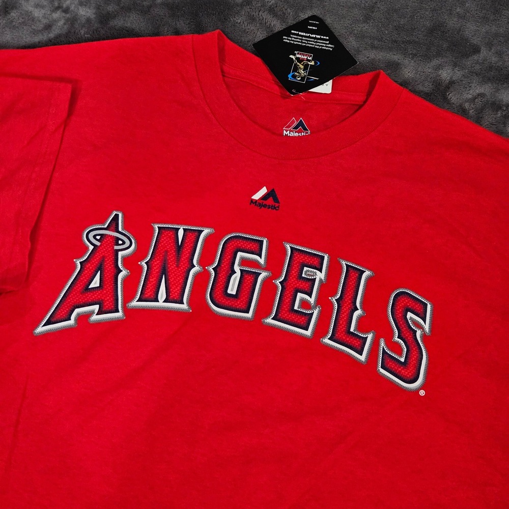 NEW Majestic Los Angeles Angels Mens 2XL Pujols #5 MLB Baseball Shirt